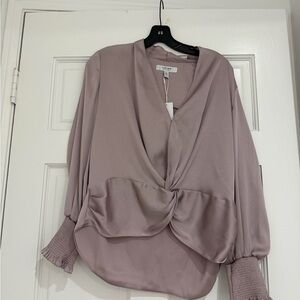 Ever New Dusty Pink Twist Front Blouse